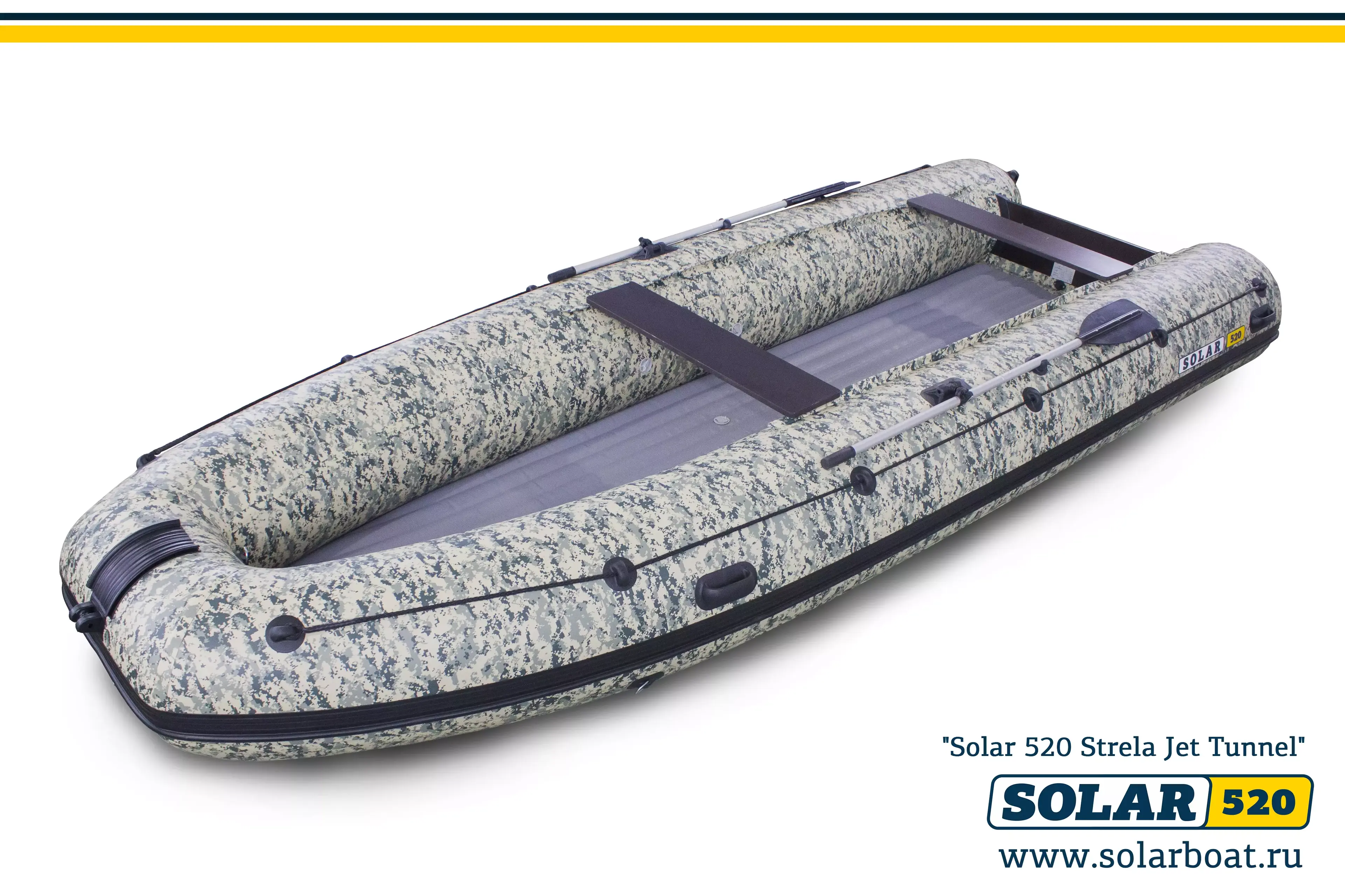 Лодка надувная моторная solar-520 strela jet tunnel